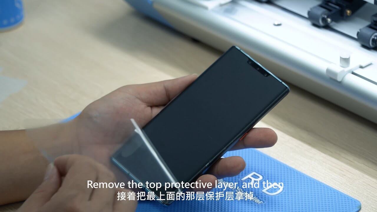 How to Put A Screen Protector On A Edge Screen Phone? Teaching Video of Sticking Skill | FORWARD