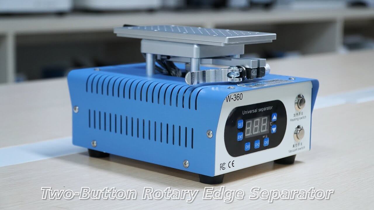 FW-360 Two-Button Rotary Edge Vacuum Separator For Edge/Flat In Frame Screens Manual Hot Separation