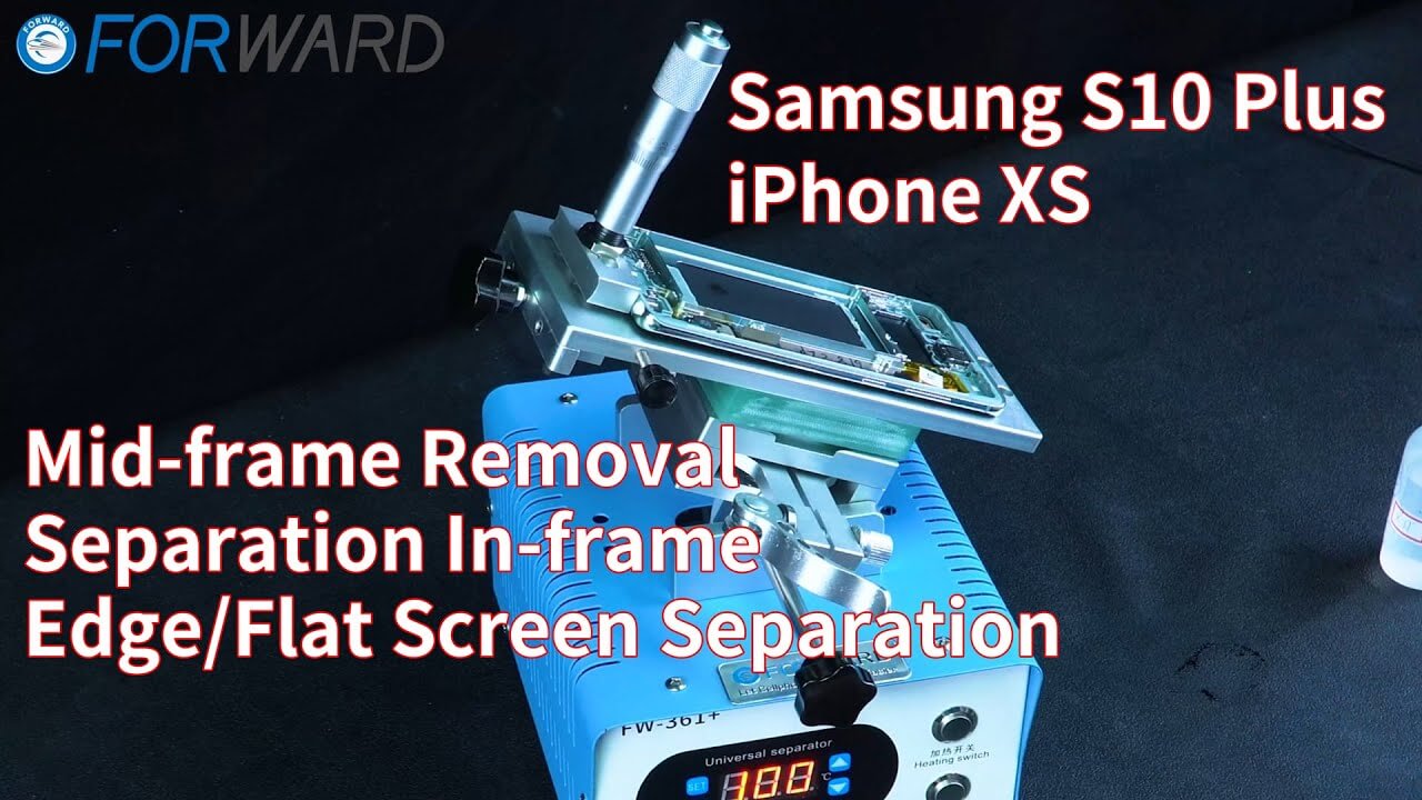 Samsung S10 Plus iPhone Front Screen Glass Repair | Mid-frame Removal, Separation In-frame | FW-361+