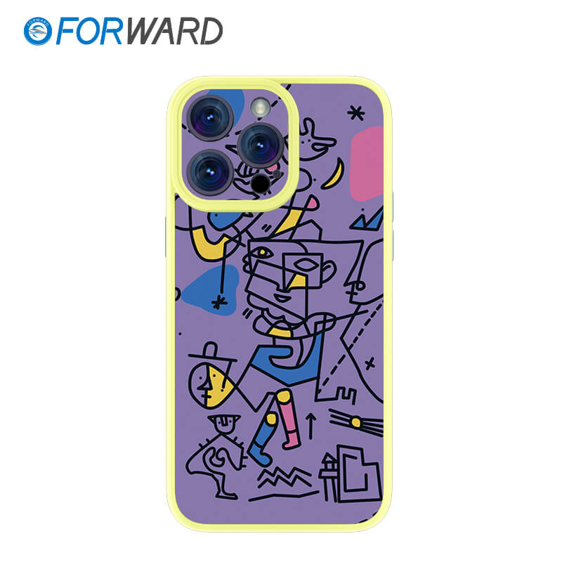 FORWARD Finished Phone Case For iPhone - Graffiti Design Series FW-KTY001 Lemon Yellow