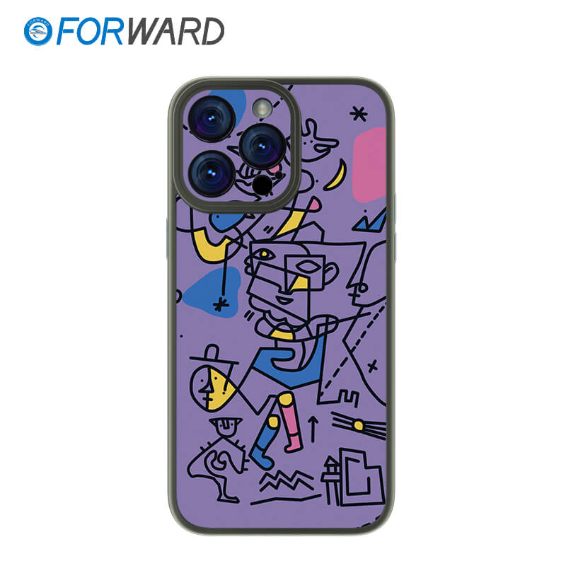FORWARD Finished Phone Case For iPhone - Graffiti Design Series FW-KTY001 Space Gray