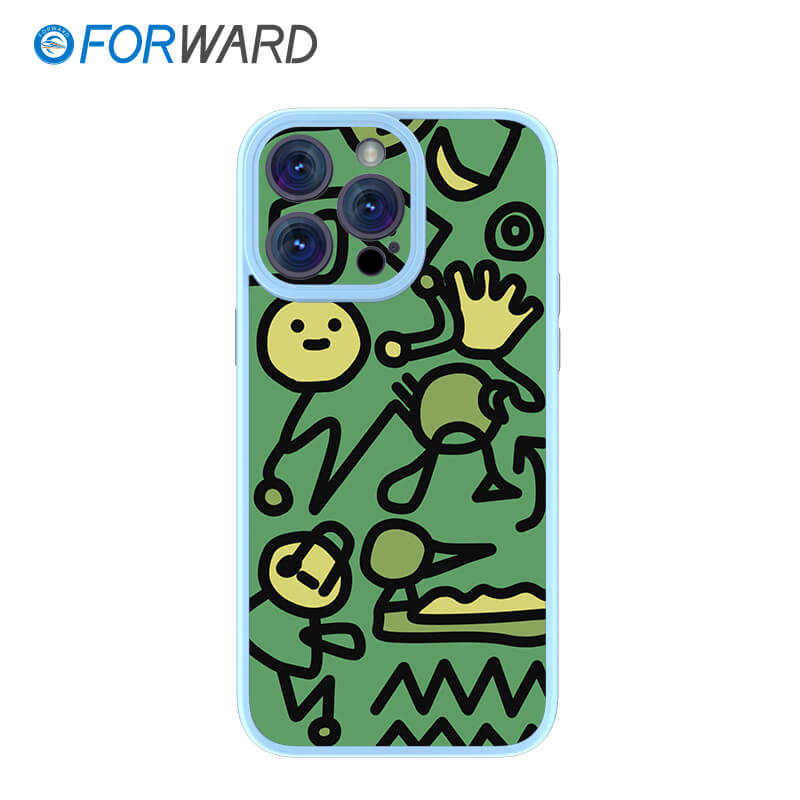 FORWARD Finished Phone Case For iPhone - Graffiti Design Series FW-KTY002 Ivy Blue
