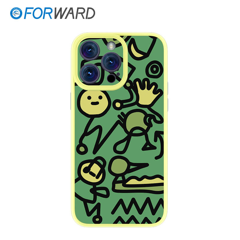 FORWARD Finished Phone Case For iPhone - Graffiti Design Series FW-KTY002 Lemon Yellow
