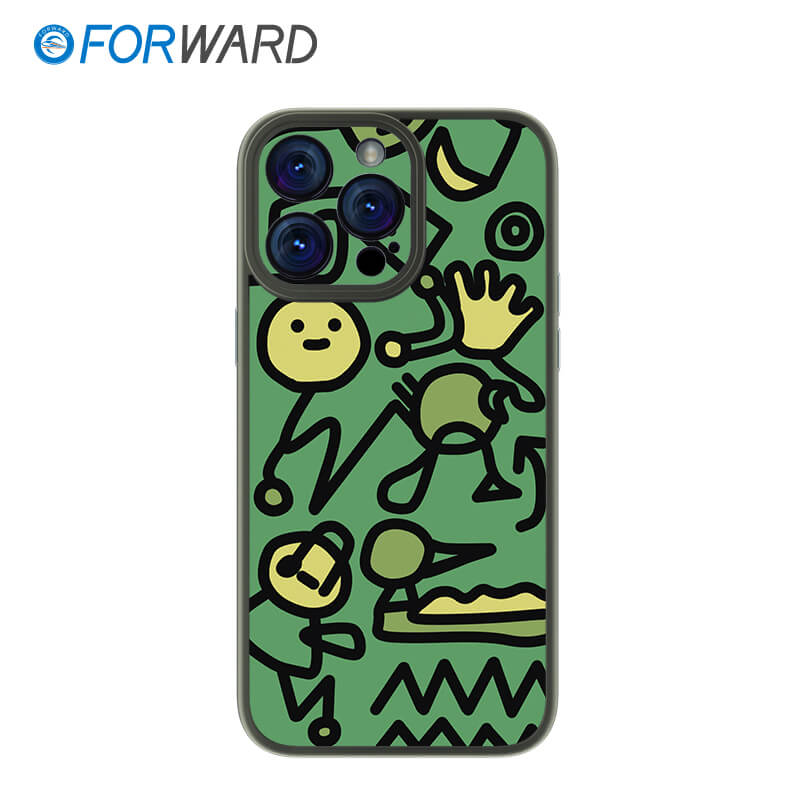 FORWARD Finished Phone Case For iPhone - Graffiti Design Series FW-KTY002 Space Gray