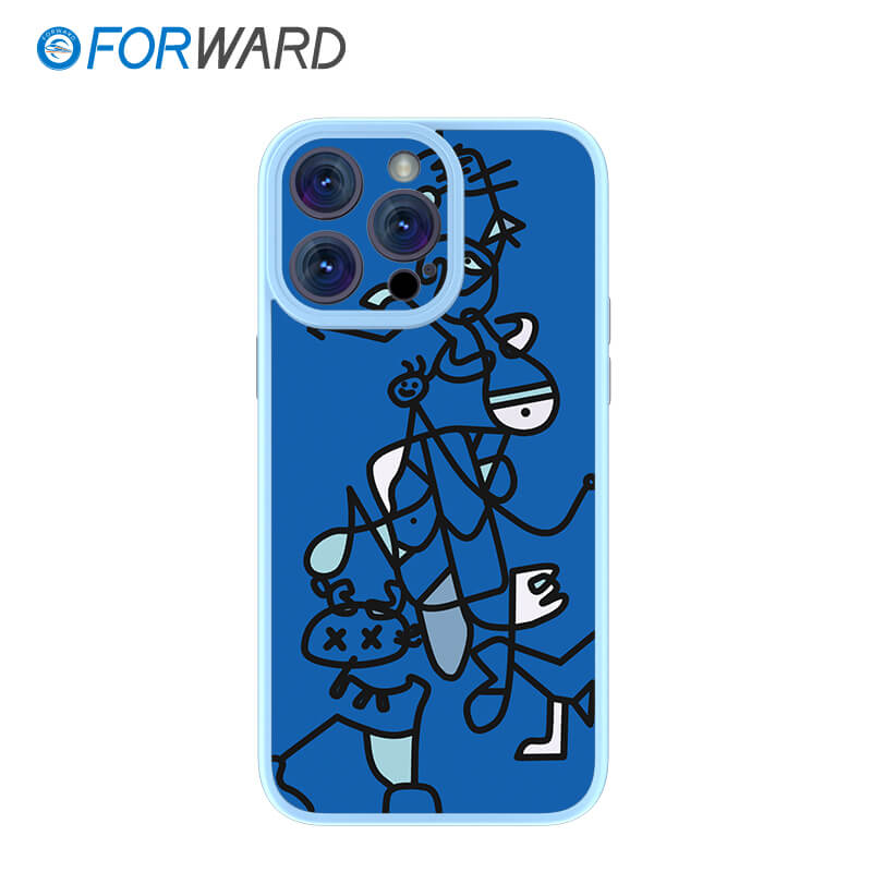 FORWARD Finished Phone Case For iPhone - Graffiti Design Series FW-KTY004 Ivy Blue