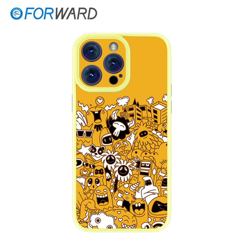 FORWARD Finished Phone Case For iPhone - Graffiti Design Series FW-KTY006 Lemon Yellow