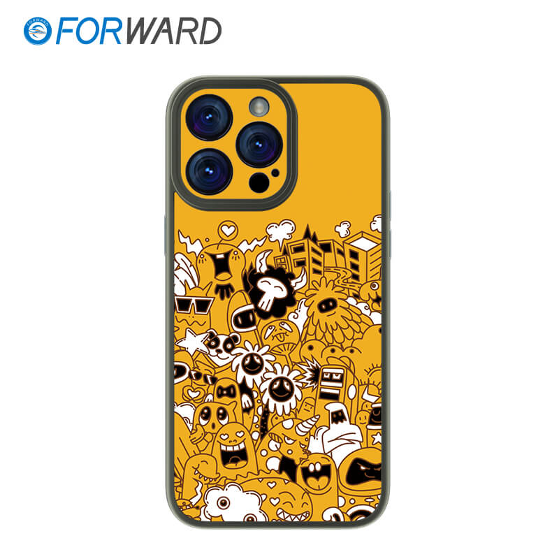 FORWARD Finished Phone Case For iPhone - Graffiti Design Series FW-KTY006 Space Gray