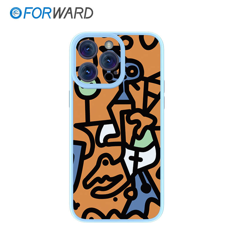 FORWARD Finished Phone Case For iPhone - Graffiti Design Series FW-KTY007 Ivy Blue