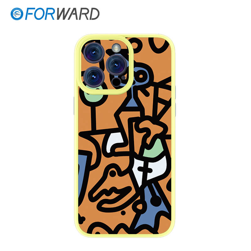FORWARD Finished Phone Case For iPhone - Graffiti Design Series FW-KTY007 Lemon Yellow