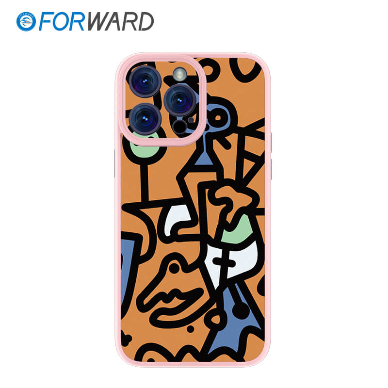 FORWARD Finished Phone Case For iPhone - Graffiti Design Series FW-KTY007 Sakura Pink