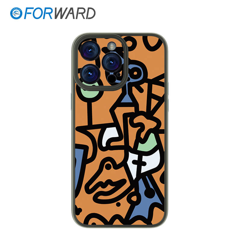 FORWARD Finished Phone Case For iPhone - Graffiti Design Series FW-KTY007 Space Gray