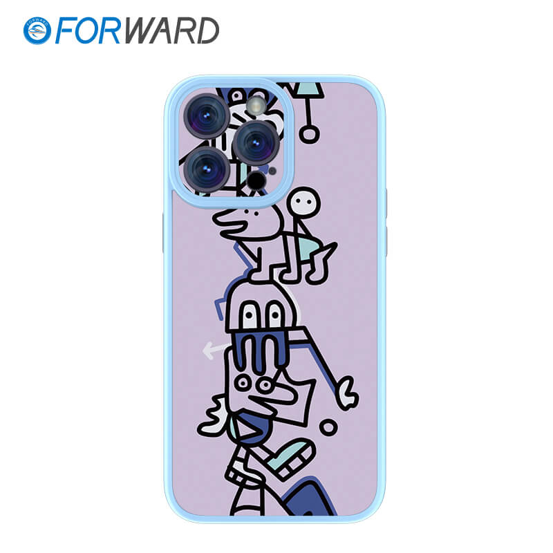 FORWARD Finished Phone Case For iPhone - Graffiti Design Series FW-KTY009 Ivy Blue