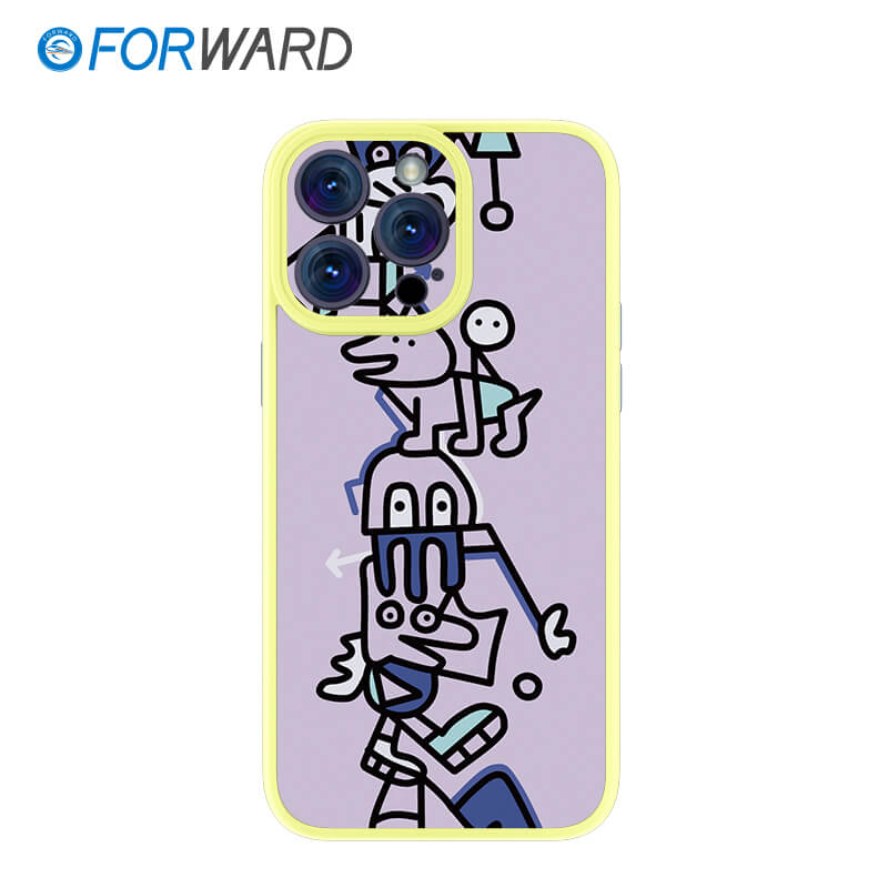 FORWARD Finished Phone Case For iPhone - Graffiti Design Series FW-KTY009 Lemon Yellow