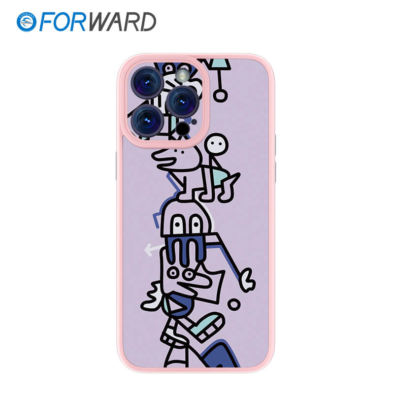 FORWARD Finished Phone Case For iPhone - Graffiti Design Series FW-KTY009 Sakura Pink