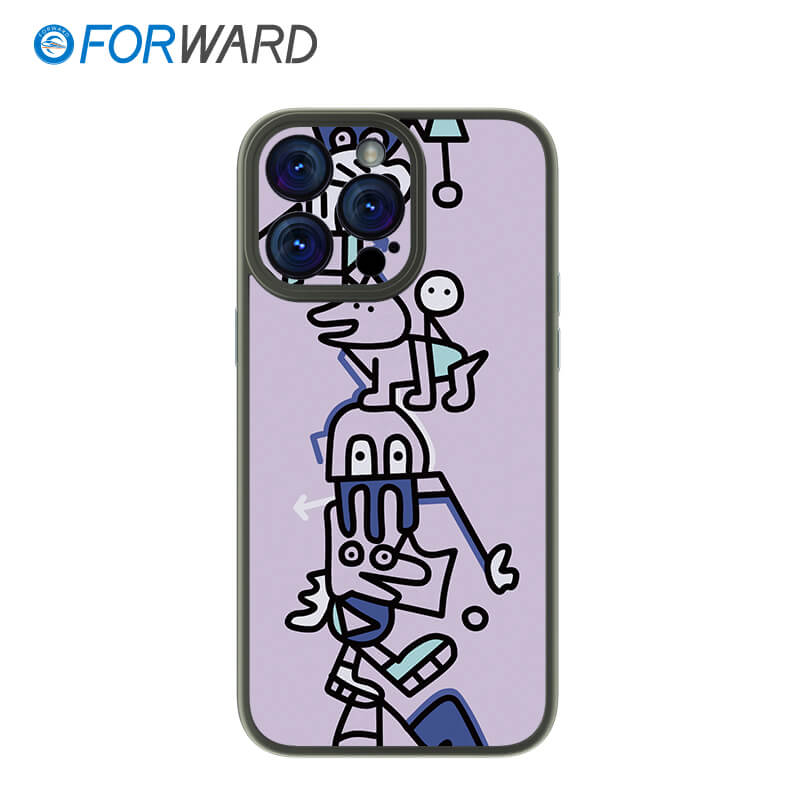 FORWARD Finished Phone Case For iPhone - Graffiti Design Series FW-KTY009 Space Gray