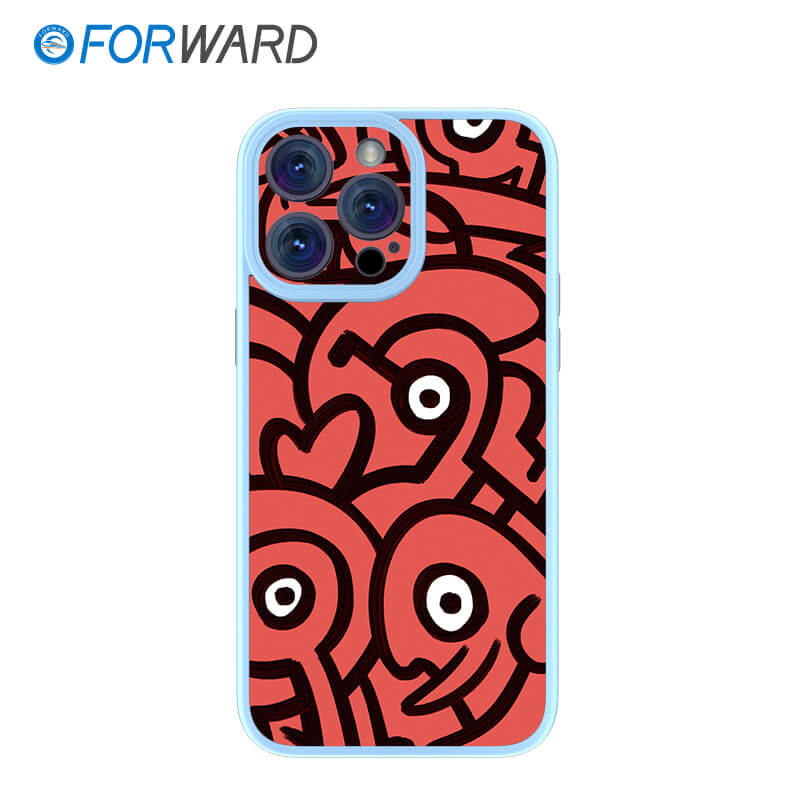 FORWARD Finished Phone Case For iPhone - Graffiti Design Series FW-KTY011 Ivy Blue