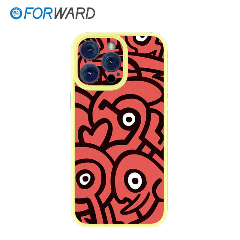 FORWARD Finished Phone Case For iPhone - Graffiti Design Series FW-KTY011 Lemon Yellow
