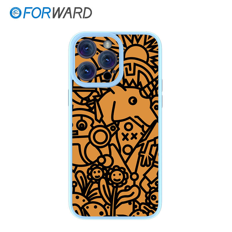 FORWARD Finished Phone Case For iPhone - Graffiti Design Series FW-KTY012 Ivy Blue