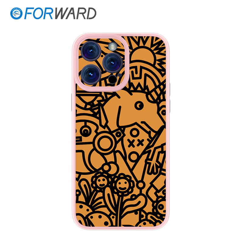 FORWARD Finished Phone Case For iPhone - Graffiti Design Series FW-KTY012 Sakura Pink