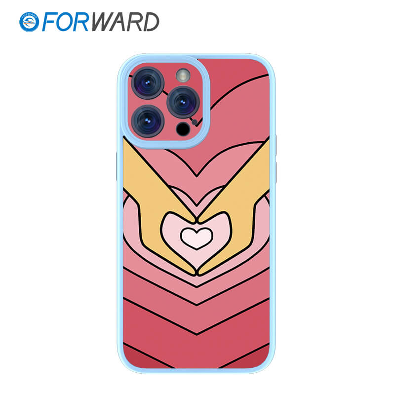 FORWARD Finished Phone Case For iPhone - Take Me To Your Heart Series FW-KZJ010 Ivy Blue